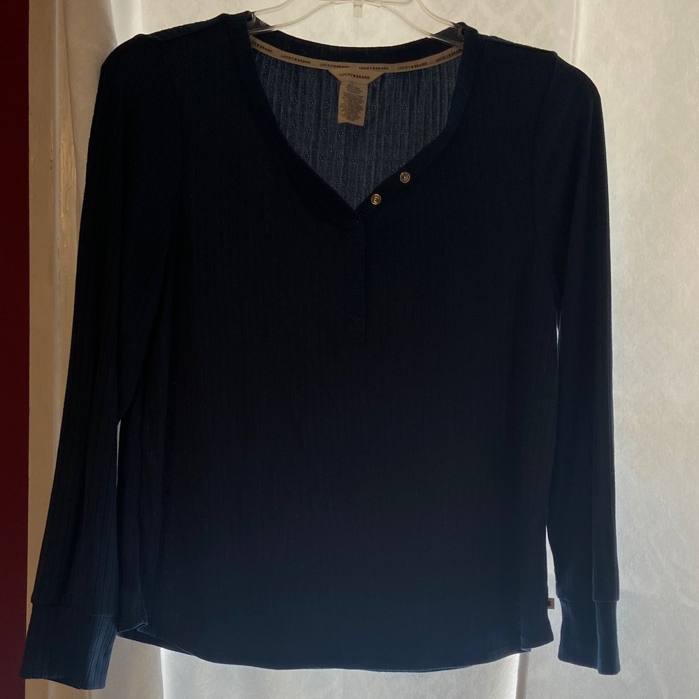 Lucky Brand Navy Long Sleeve Tee